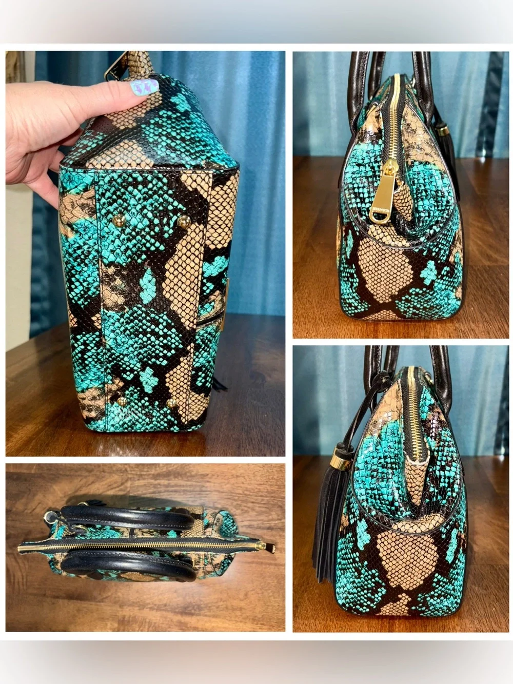 Brahmin GUC Mini Camila - Bird of Paradise Frontera - Suede Tassels - Wing Sides